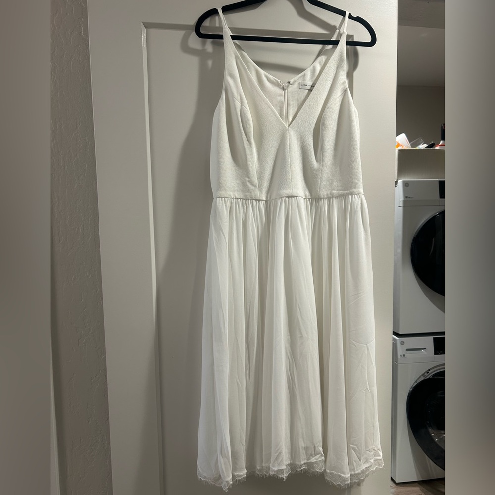 BHLDN White Pleated Midi Sundress